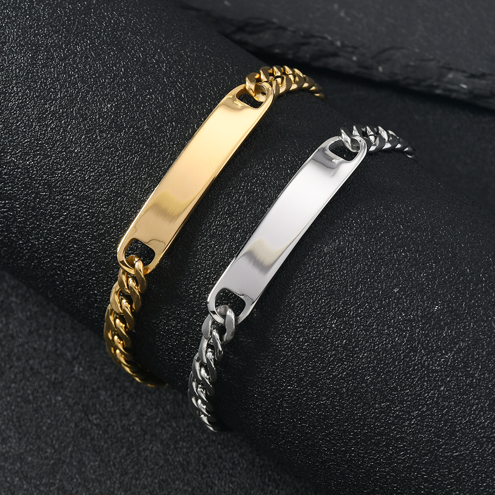 Street Fashion Shanghai - HNSP 7MM สแตนเลสสตีลสร้อยข้อมือผู้ชายผู้หญิงพังก์สตรีทสไตล์เครื่องประดับอุปกรณ์เสริม