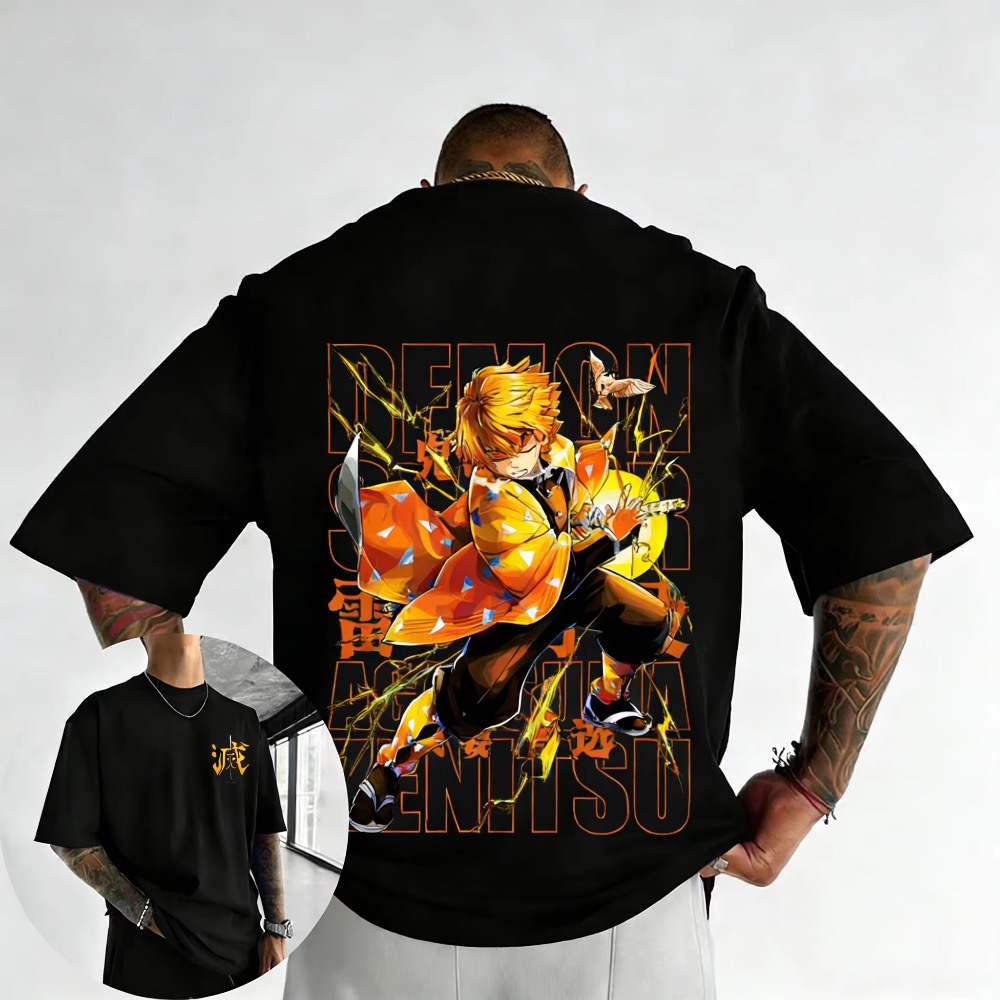 Street Fashion In Japan - เสื้อยืดลายอนิเมะดาบพิฆาตอสูรไซส์ใหญ่สำหรับฤดูร้อน ผู้ชาย ผู้หญิง เสื้อยืดลำลองสำหรับครอบครัว แฟชั่นสไตล์ฮาราจูกุ เสื้อผ้าแนวสตรีท