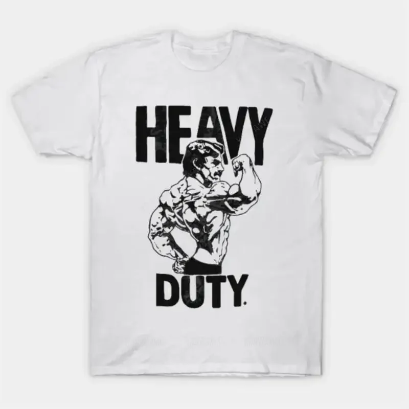 Street Fashion Jersey - Mike Mentzer Heavy Duty พิมพ์โลโก้รูปแบบแนวโน้มแฟชั่น Street