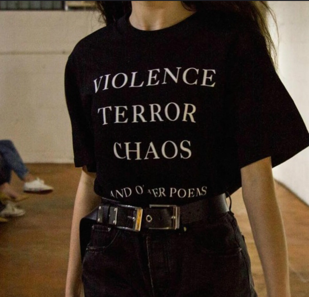 Street Style Fashion Quotes - อาชญากรรม Terror Chaos และบทกวีอื่นๆคำคม Unisex T