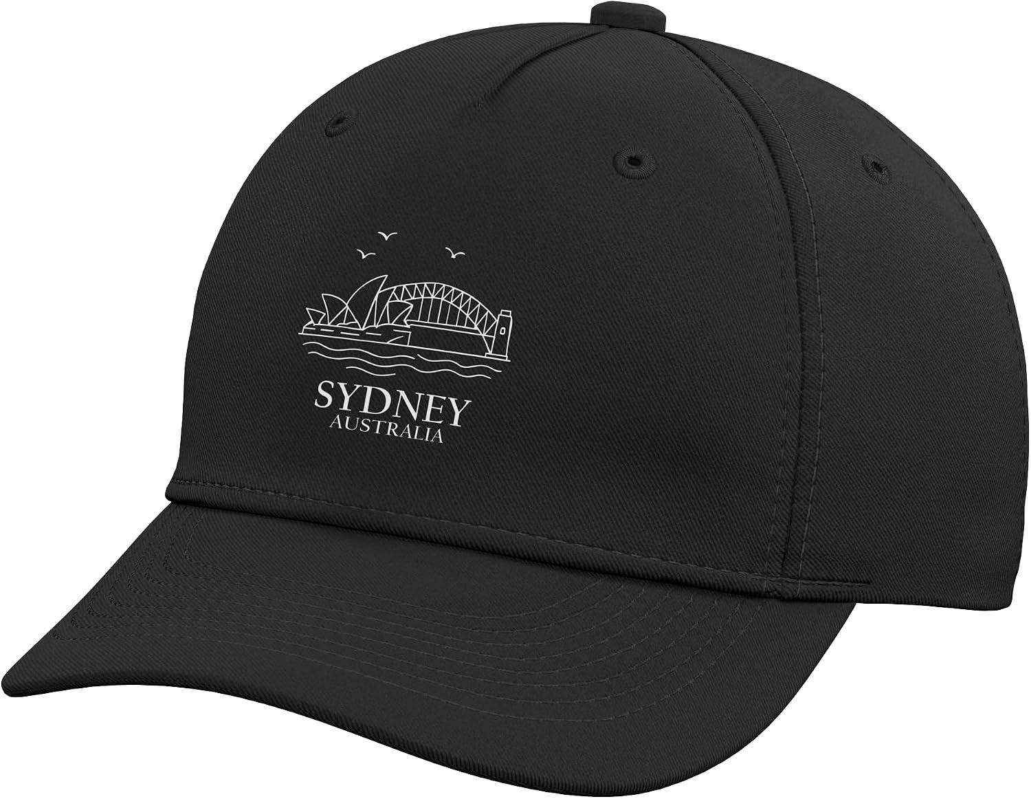 Street Fashion Australia - หมวกเบสบอลปรับได้ลายเส้นขอบเมืองซิดนีย์ ออสเตรเลีย สไตล์มินิมอล ของที่ระลึกการเดินทาง แฟชั่นสตรีท หมวกเบสบอลสำหรับกีฬากลางแจ้ง