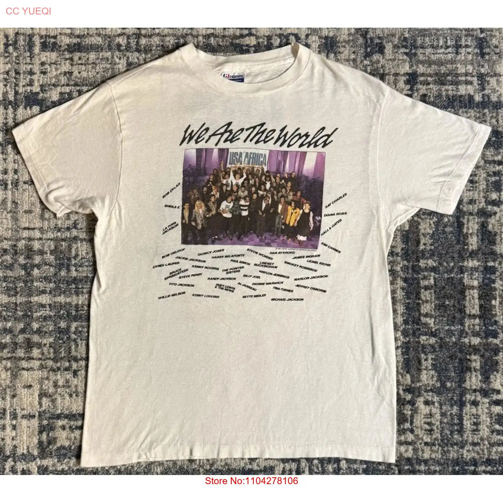 Street Fashion Mood - เสื้อยืดวินเทจปี 1985 We Are The World
