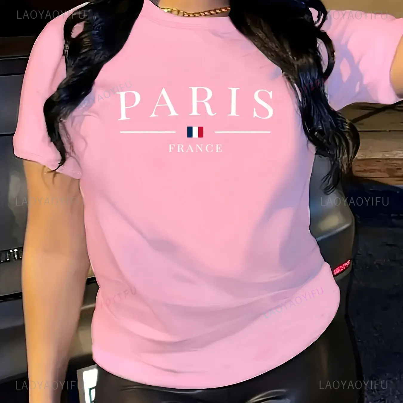 Street Fashion In Paris - เสื้อยืดคอกลมแขนสั้นพิมพ์ลายปารีส ฝรั่งเศส สำหรับทุกเพศ สไตล์ลำลองสปอร์ต ใส่ได้หลากหลาย แนวเรโทร