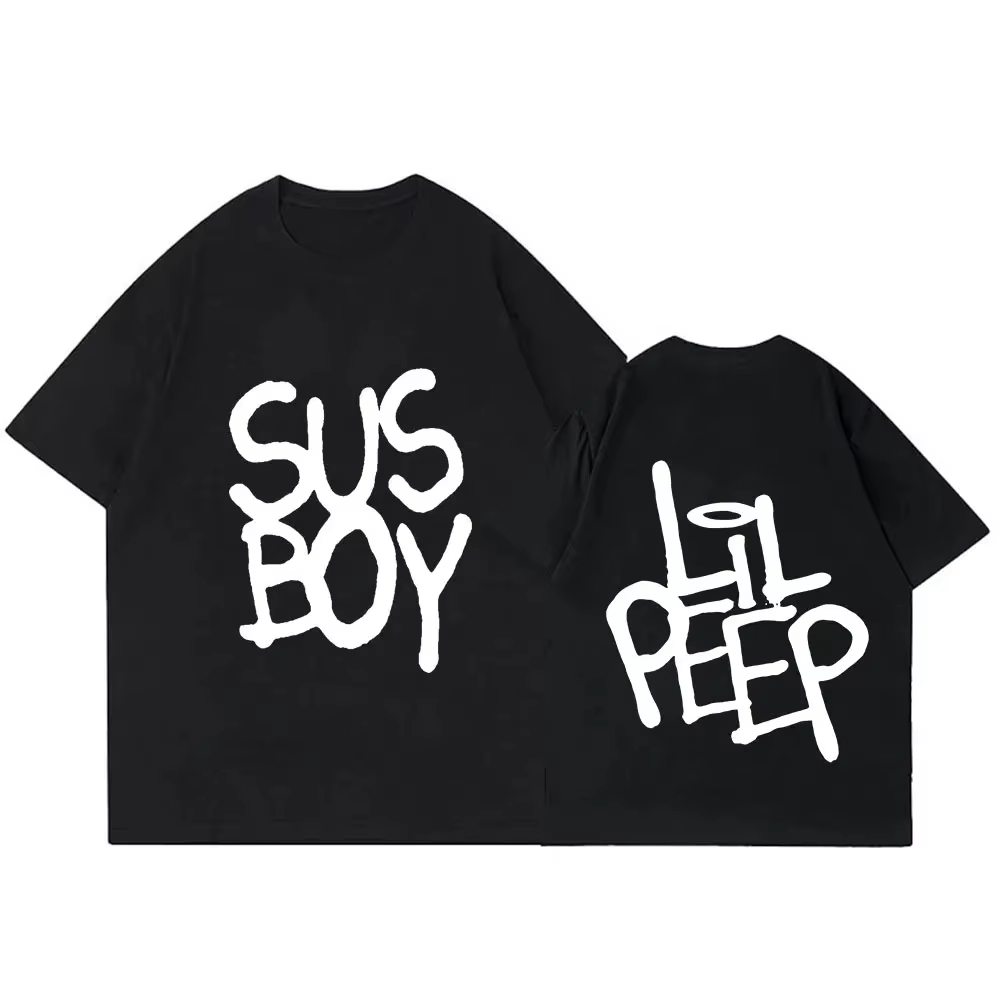 Street Fashion For Boy - เสื้อยืดสีชมพู Lil Peep Sus Boy สำหรับผู้ชายและผู้หญิง