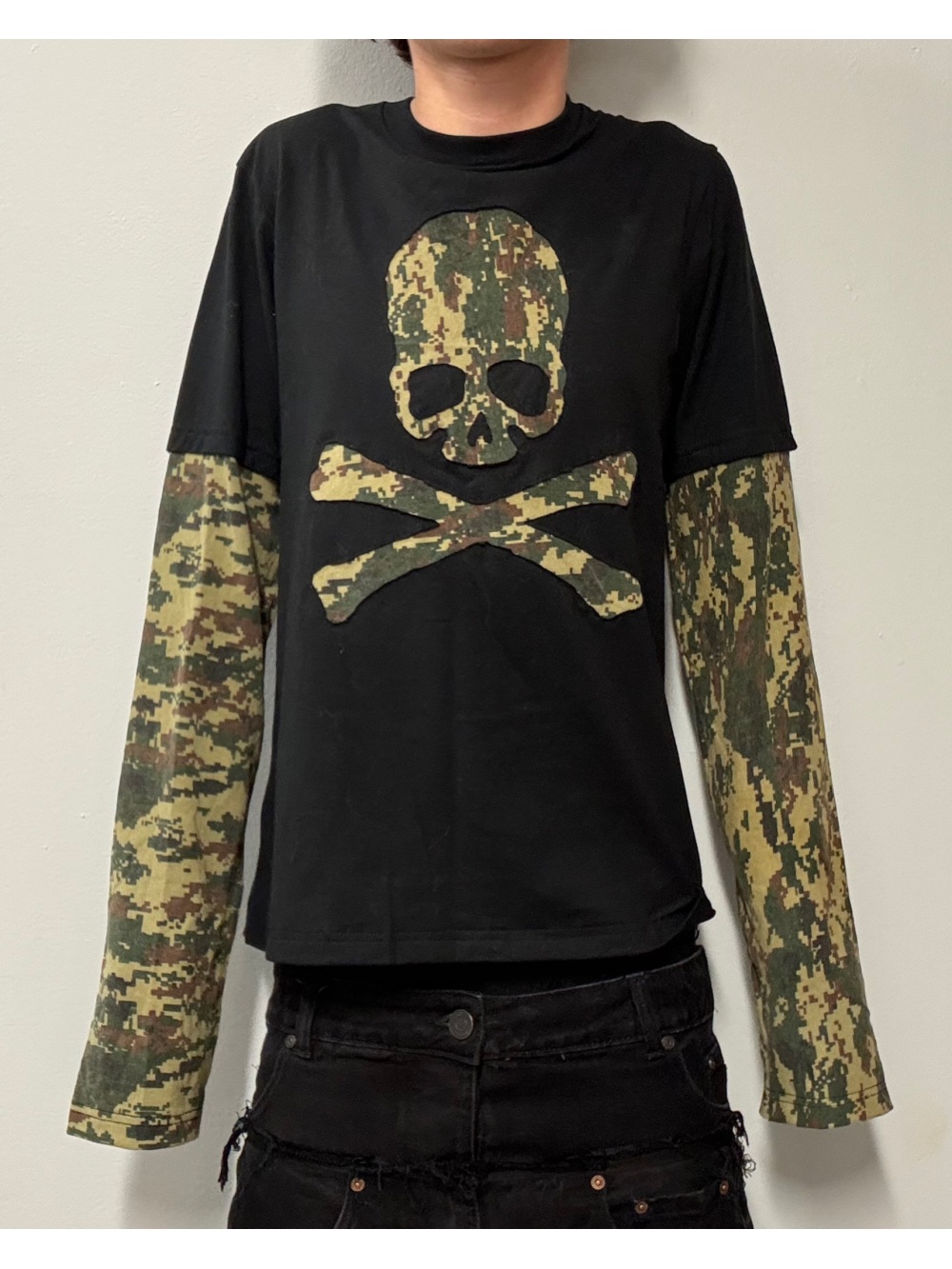 เสื้อแขนยาวลายพรางสไตล์อเมริกั - Street Fashion Punk บทวิจารณ์และราคา