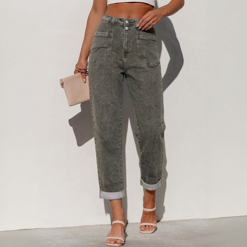 กางเกงยีนส์ทรงบานสไตล์อเมริกัน - Street Fashion American บทวิจารณ์และราคา