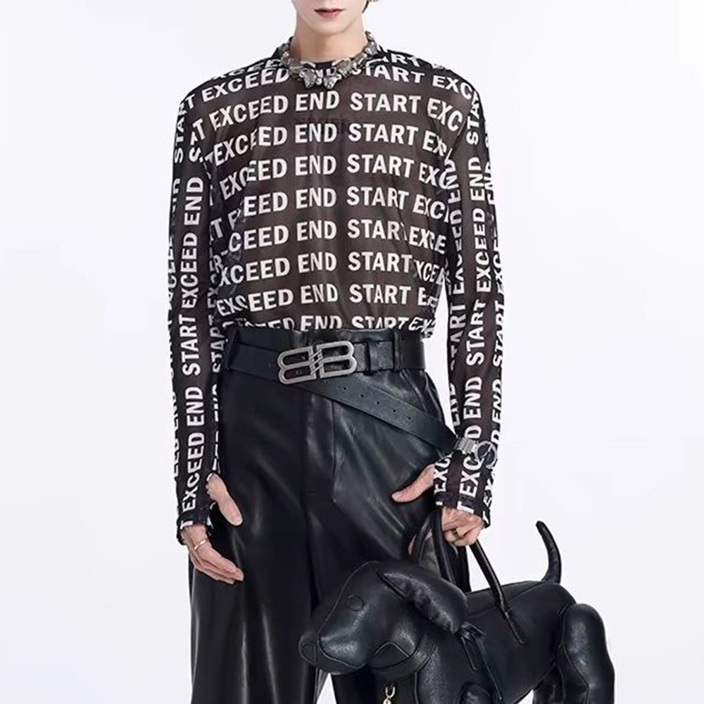 เสื้อเชิ้ตผ้าตาข่ายสำหรับผู้ชา - Street Fashion For Boy บทวิจารณ์และราคา