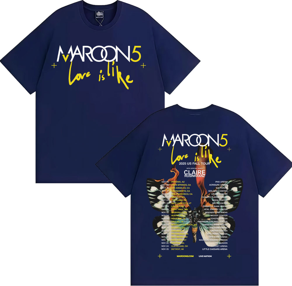 เสื้อยืดวง Maroon 5 รุ่น Love  - Street Fashion Fall 2025 บทวิจารณ์และราคา