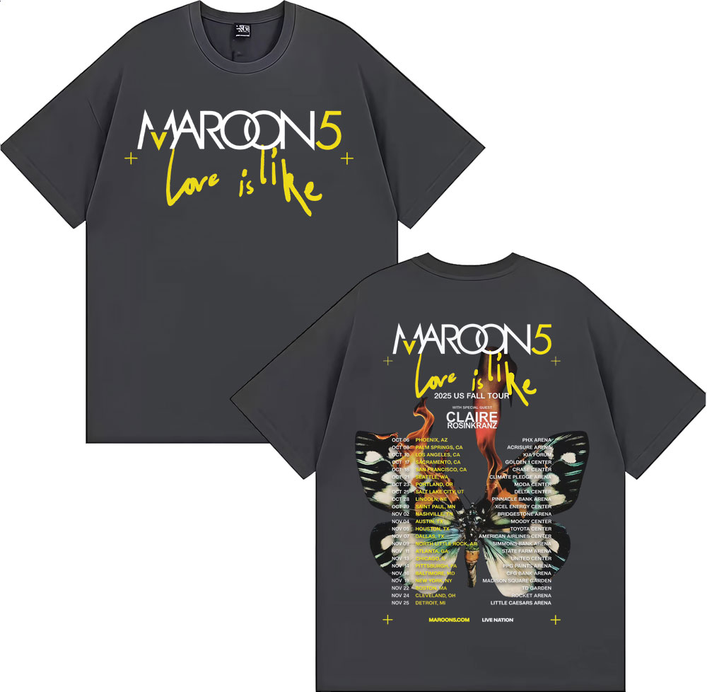 เสื้อยืดวง Maroon 5 รุ่น Love  - Street Fashion Fall 2025 บทวิจารณ์และราคา