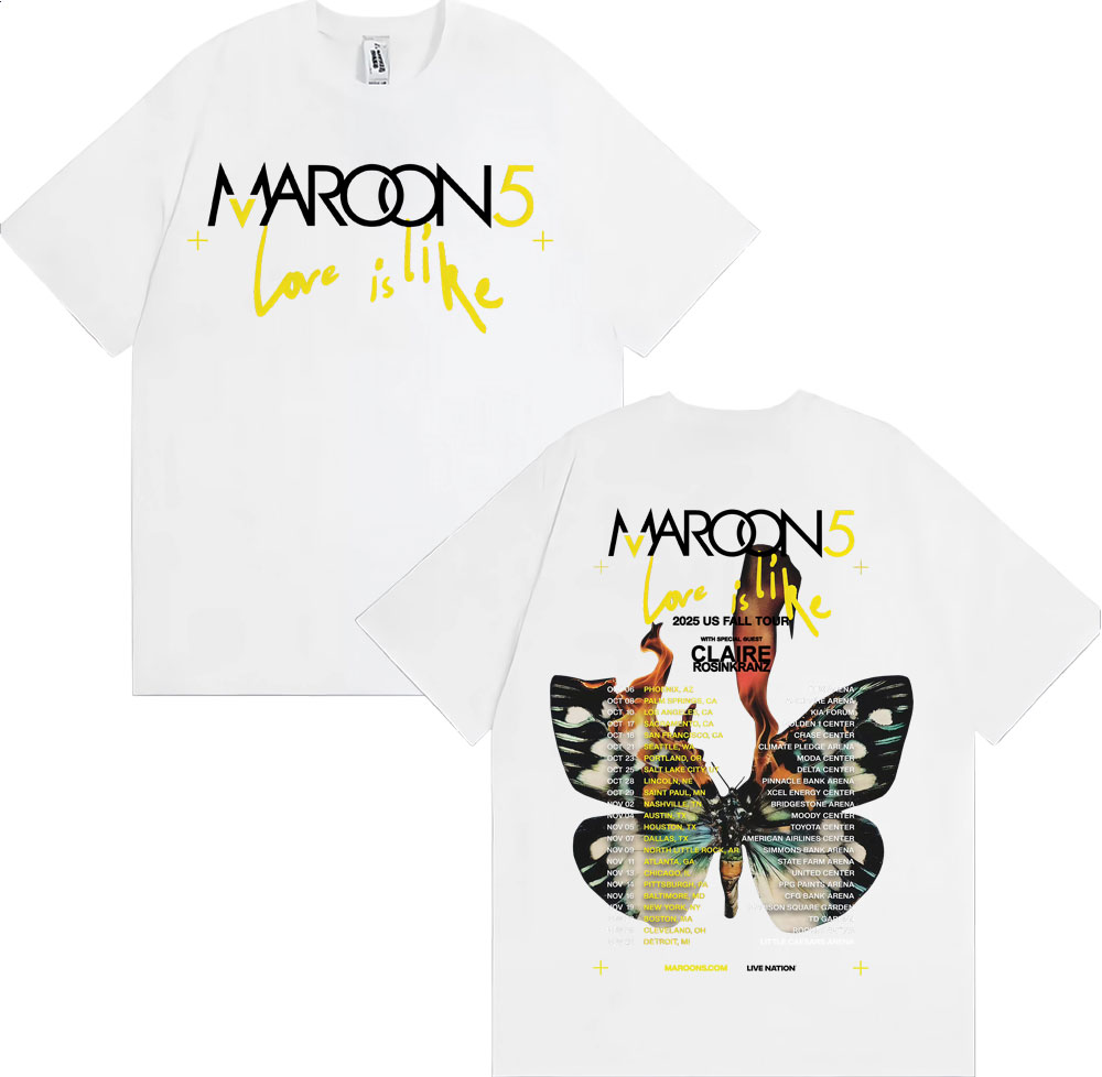 เสื้อยืดวง Maroon 5 รุ่น Love  - Street Fashion Fall 2025 บทวิจารณ์และราคา