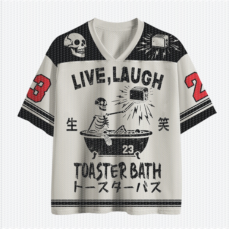 เสื้อยืดคอกลมสีขาวดำ ลายกราฟิก - Street Fashion Mood บทวิจารณ์และราคา
