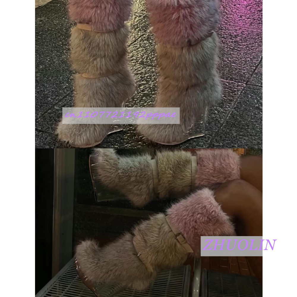 รองเท้าบูทส้นเตารีดแบบโปร่งใสแ - Street Fashion Punk บทวิจารณ์และราคา