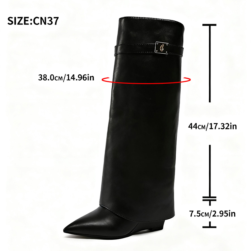 รองเท้าบูทหุ้มข้อหนัง PU สีดำส - Street Fashion Punk บทวิจารณ์และราคา