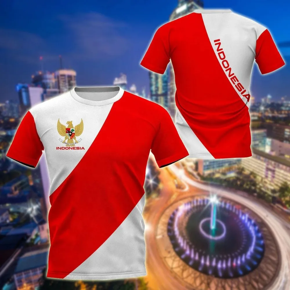 ธงอินโด 3D Heraldic พิมพ์เสื้อ - Street Fashion For Boy บทวิจารณ์และราคา