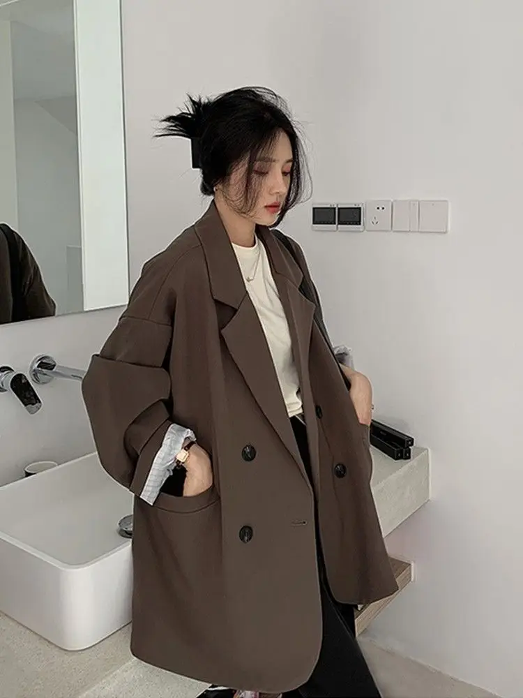 เสื้อเบลเซอร์สีน้ำตาลวินเทจสำห - Street Fashion Official บทวิจารณ์และราคา