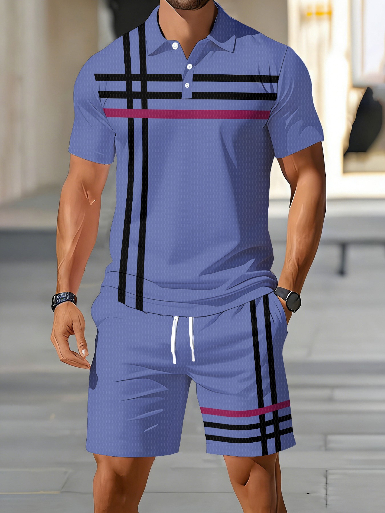 ชุดเสื้อโปโลผู้ชายสไตล์อเมริกั - Street Fashion American บทวิจารณ์และราคา