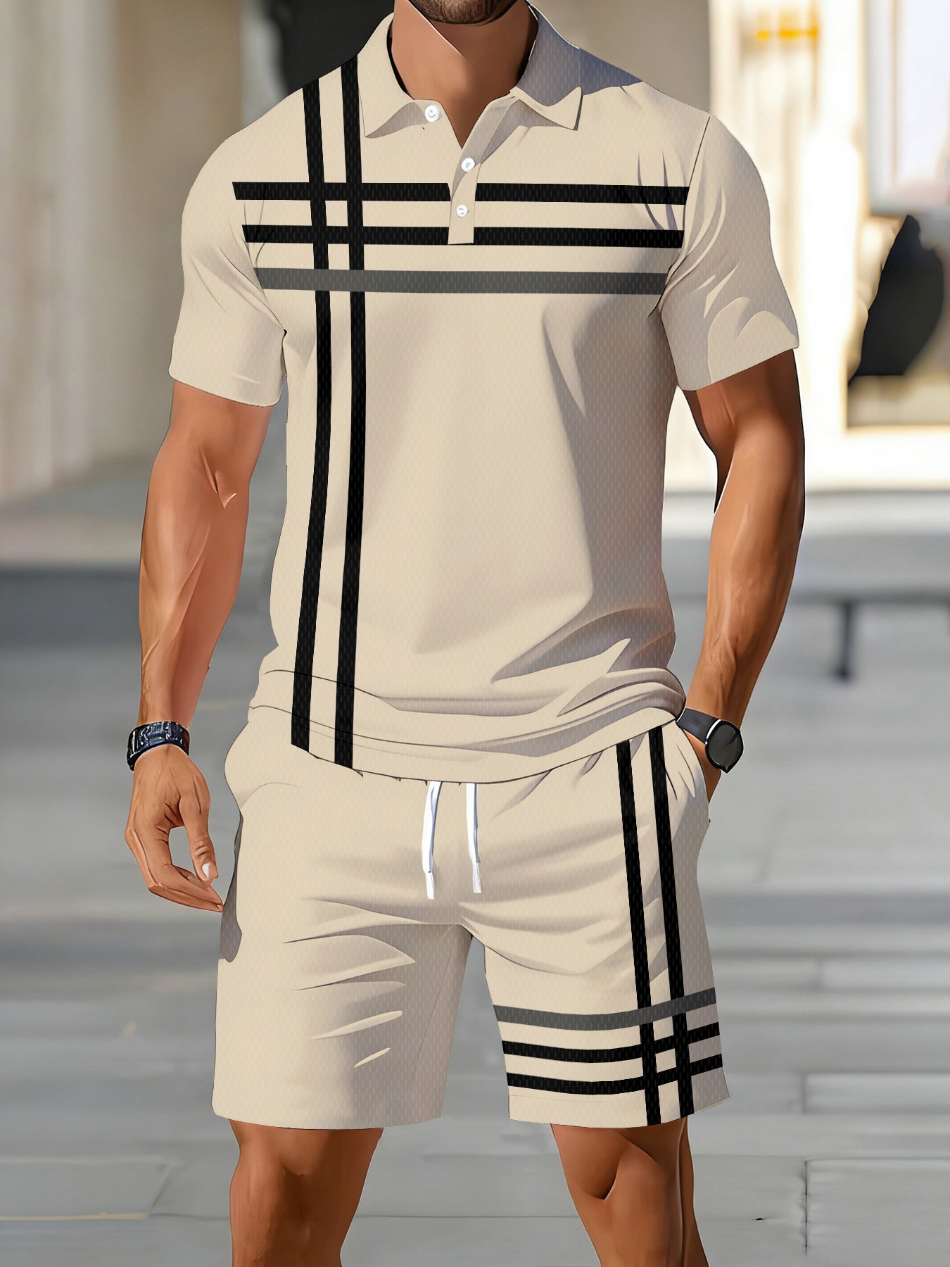 ชุดเสื้อโปโลผู้ชายสไตล์อเมริกั - Street Fashion American บทวิจารณ์และราคา