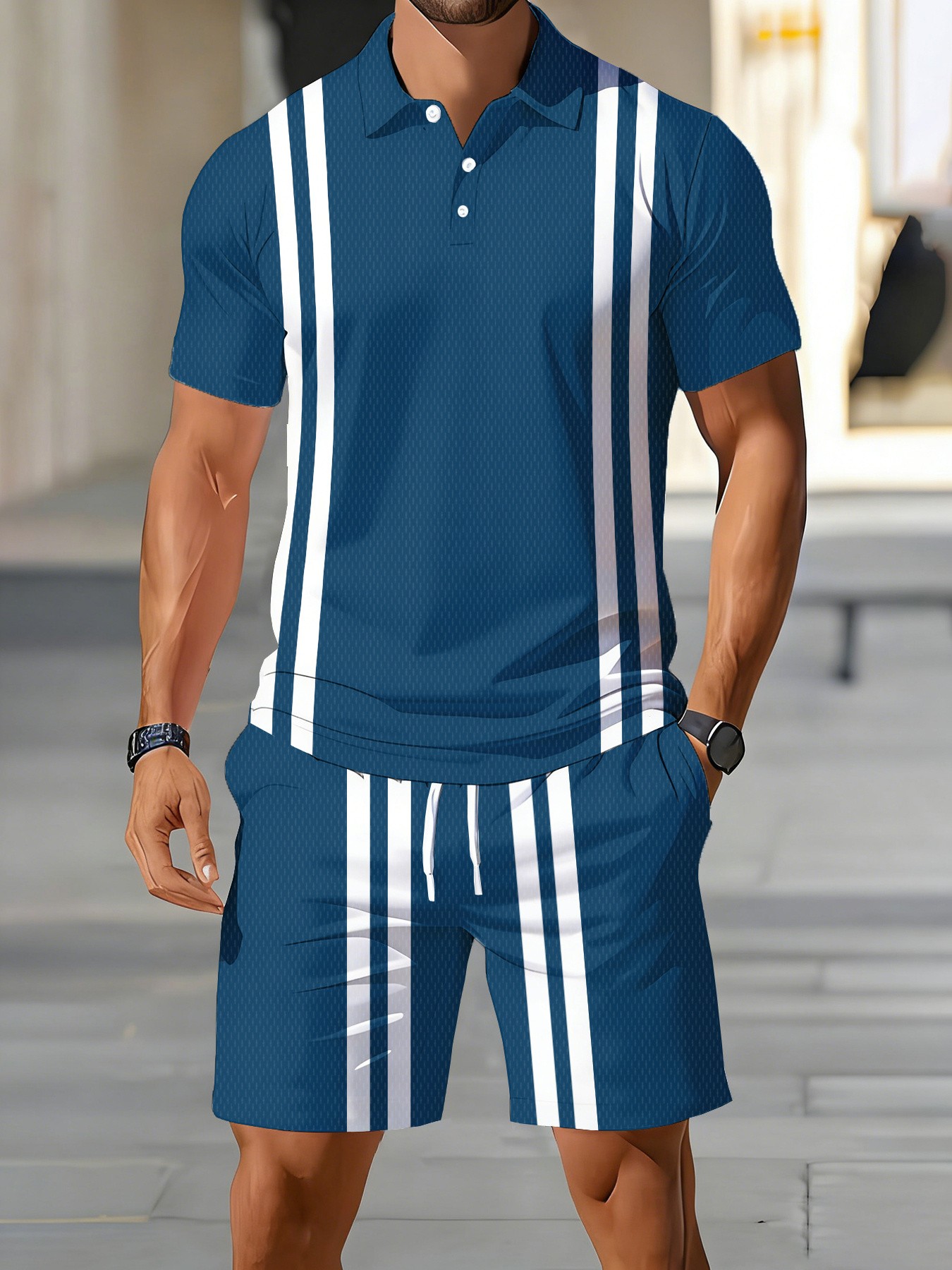 เสื้อโปโลแขนสั้นผู้ชายดีไซน์ให - Street Fashion American บทวิจารณ์และราคา