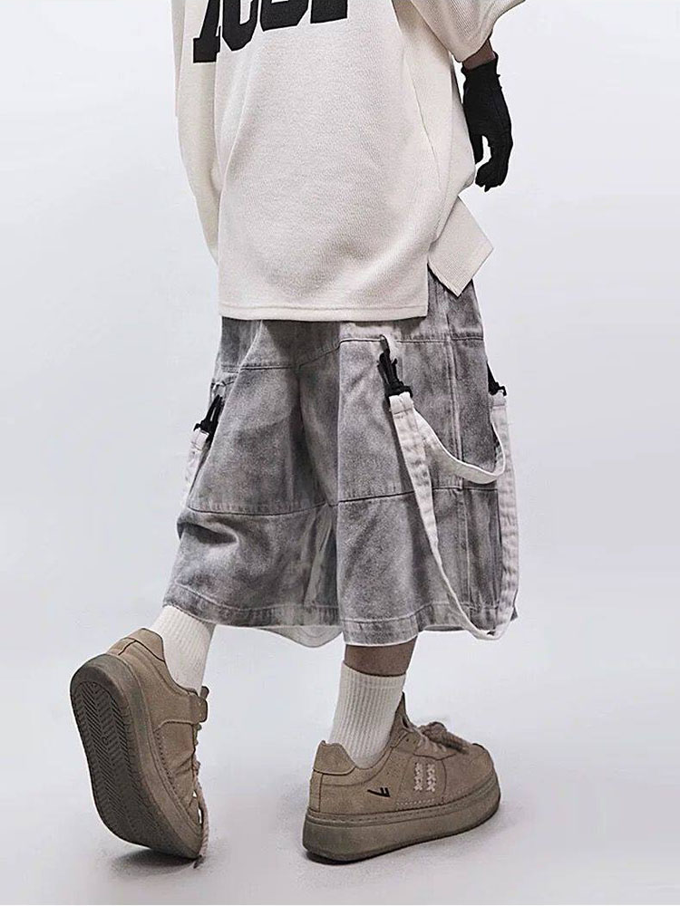 กางเกงยีนส์ขาดสไตล์เรโทรฮิปฮอป - Street Fashion American บทวิจารณ์และราคา