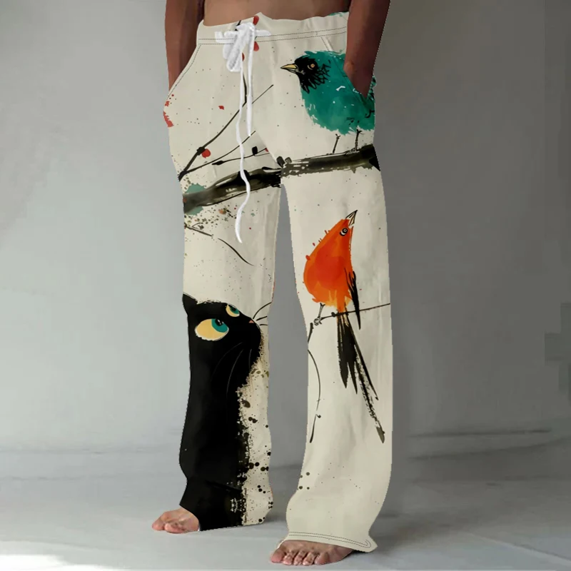 กางเกงขายาวพิมพ์ลายเครนสไตล์ญี - Street Fashion In Japan บทวิจารณ์และราคา