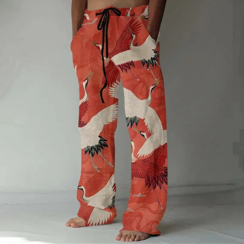 กางเกงขายาวพิมพ์ลายเครนสไตล์ญี - Street Fashion In Japan บทวิจารณ์และราคา