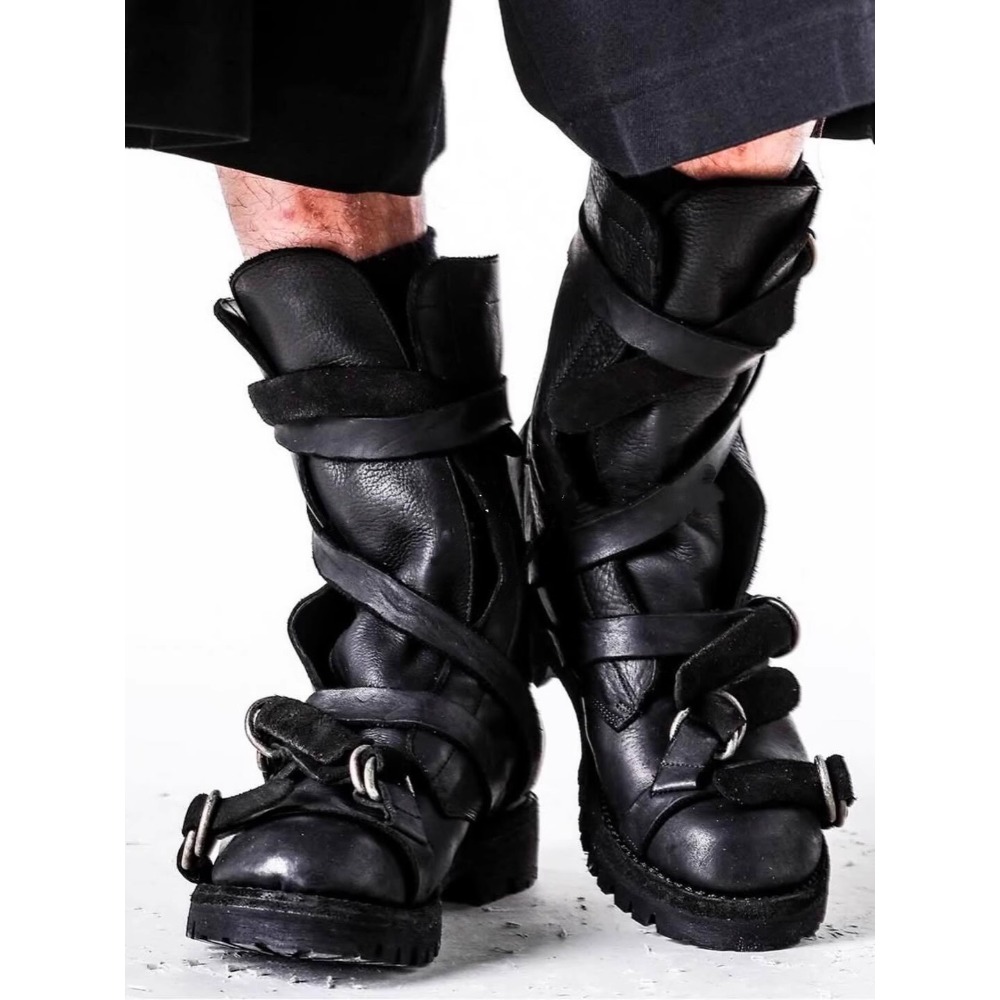 รองเท้าหนังผู้ชายรถจักรยานยนต์ - Street Fashion Punk บทวิจารณ์และราคา