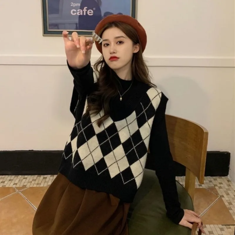 เสื้อกันหนาวผู้หญิง Argyle Har - Street Fashion In Japan บทวิจารณ์และราคา