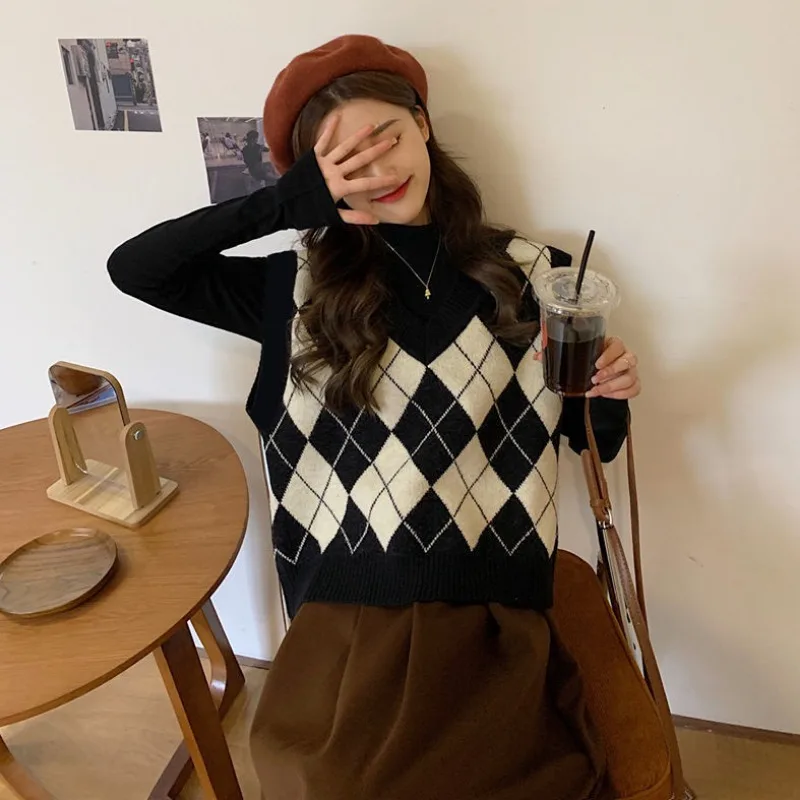 เสื้อกันหนาวผู้หญิง Argyle Har - Street Fashion In Japan บทวิจารณ์และราคา